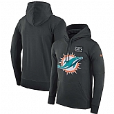 Men's Miami Dolphins Anthracite Nike Crucial Catch Performance Hoodie,baseball caps,new era cap wholesale,wholesale hats